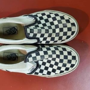 Checkered vans kids size 2